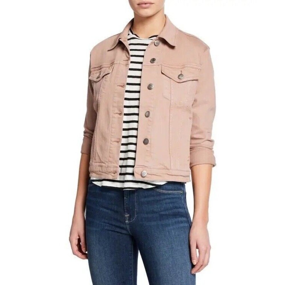 FRAME Le Vintage  Denim Jacket Pink Dusty Rose Size S NWT $330